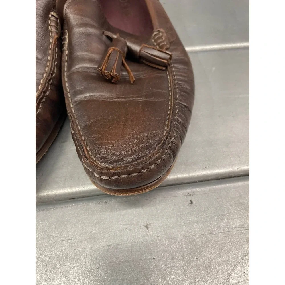 Poste Lavorazione Artigianale Loafers‎ Mens EU 42 US 9 Brown Leather Tassels